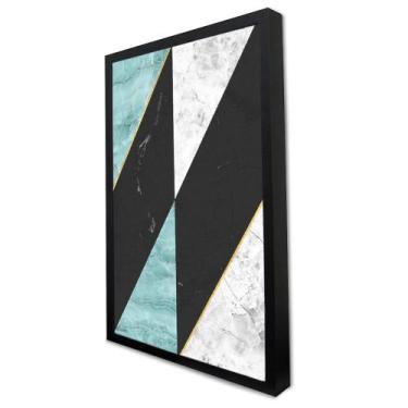 Imagem de Quadro Decorativo Geométrico Mármore Delux em Moldura Caixa - TaColado