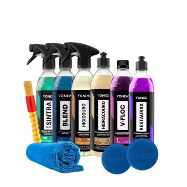 Imagem de Kit lavagem automotiva completa profissional produtos vonixx limpeza i