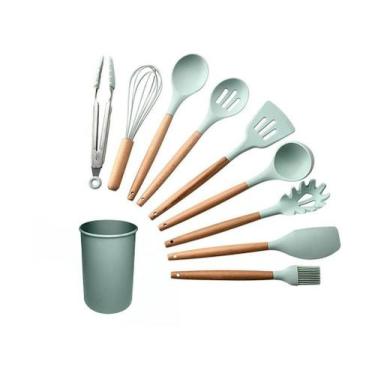 Imagem de Conjunto de Utensílios Brinox Top Pratic Cousine 12 Peças, Verde, 12