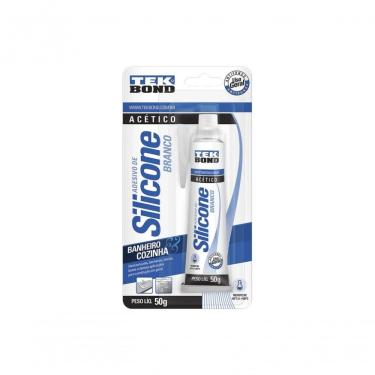 Imagem de Silicone Acético Uso Geral Adesivo Selante Antifungo Branco Tekbond 50G