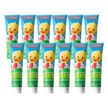 Imagem de Kit 12 Pasta de Dente Infantil Com Flúor 50g Doctor Duck Tutti Frutti 
