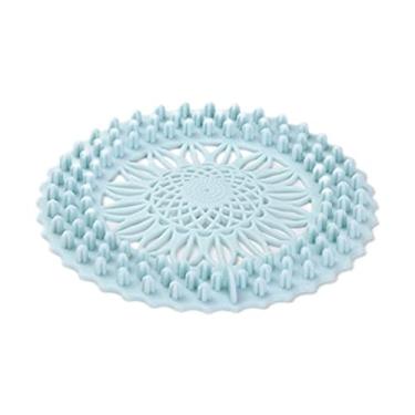 Imagem de Peneira para banheiro Filtro para pia de banheiro Peneira para cozinha de lavagem de piso Tampa de drenagem de cabelo Filtro para piso de drenagem Filtro para pia de lixo, azul claro