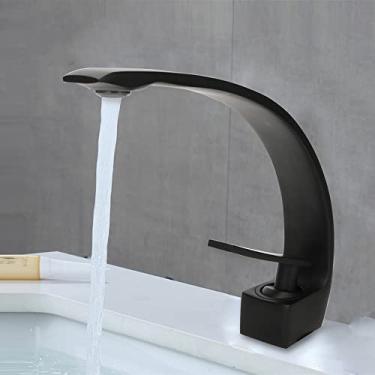 Imagem de Torneira de banheiro, válvula de cerâmica, misturador de água fria e quente, montado no convés, alça única, torneiras de lavatório, 1, china