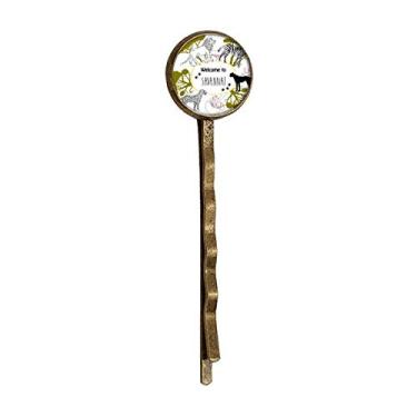 Imagem de Africano Welcom To Savanna Pinto Leopard Wildlife Retro Metal Hair Bobby Pin Headwear