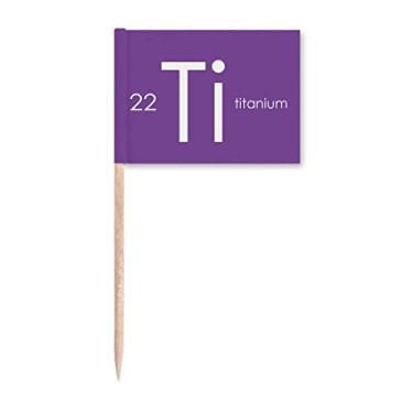 Imagem de Elementos Químicos Mesa de Período Metais de Transição Ti Palito de Dente, Marcador, Topper Decoração de Festa