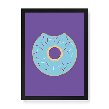 Imagem de Arte Maníacos Quadro Decorativo Donut Aul - 23x16,25cm (Moldura caixa em laca preta)