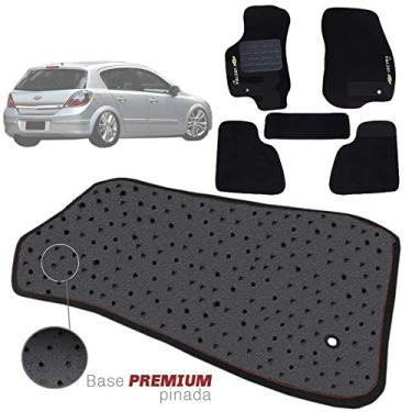 Imagem de Jogo de Tapete Carpete Tevic Pinado Compatível Com Vectra Gt 2007 08 09 10 11 Impermeável Lavável Logo Bordado 5 Peças