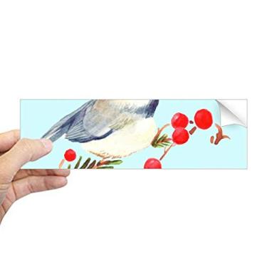 Imagem de DIYthinker Adesivo de para-choque retangular com cabeça cinza magpie de pássaro para janela de notebook