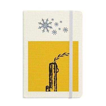 Imagem de Caderno de folhas da paz com galhos de oliva anti-guerra com flocos de neve para inverno