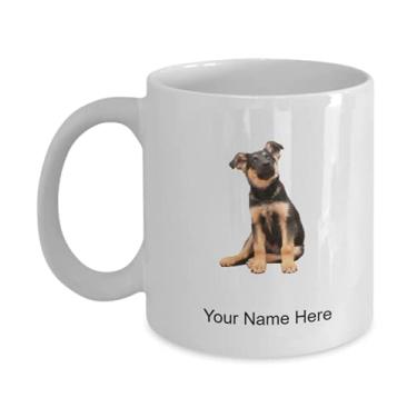 Imagem de Caneca personalizada de cão pastor alemão - Caneca de café para amantes de cães de pastor-alemão, ideia de crianças que amam - Caneca de café de 325 ml