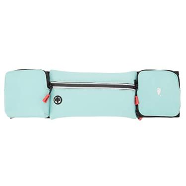 Imagem de Tbest Cinto de corrida, bolsa de cintura de corrida, cinto de hidratação, suporte para garrafa de água, bolsa impermeável para caminhadas, escaladas, esportes ao ar livre, fitness (azul celeste)