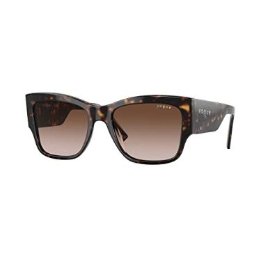 Imagem de Óculos de Sol Vogue Eyewear 0VO5462S W65613 Tam 54 / Havana Marrom - Lentes Marrom