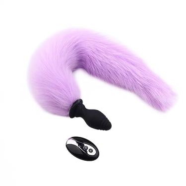 Imagem de Vibrador Plug Anal Dildo Com Controle Remoto Sem Fio Estimulador do Ponto G Adulto 10 Velocidades Sexuais (Rosa)