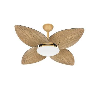 Imagem de Ventilador Teto Dourado 4 Pás Madeira Winds Sala Ventax 110V