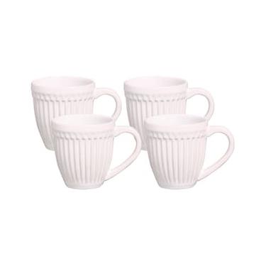Imagem de Conjunto de Canecas Porto Brasil Roma em Faiança Feldspática 343ml - 4 Peças