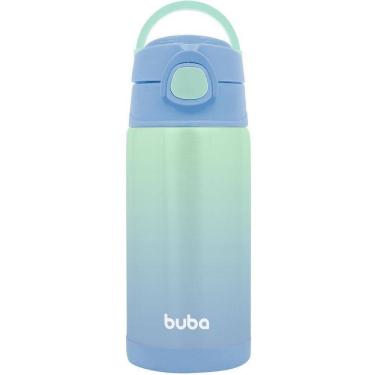 Imagem de Garrafa Térmica Buba Com Canudo Azul Degradê