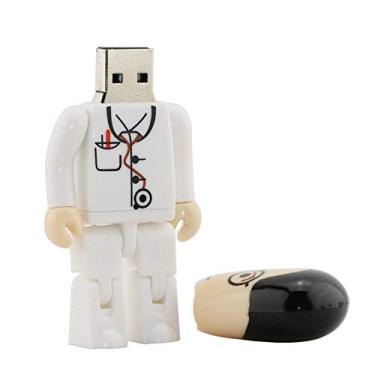 Imagem de 8GB White Doctors Memory Stick PenDrive USB Flash Drive Pen Drive 8GB PenDrives Flash Card U Disk Drive USB Flash Disk