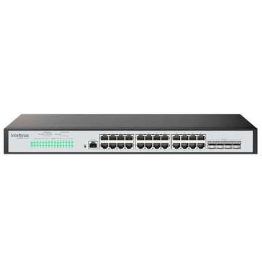 Imagem de Switch Gerenciável Intelbras S3028g-b Lite, L3, 24p Gigabit, 4p Sfp+ - 4760097