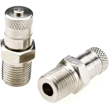 Imagem de 2 peças de 1/8 polegada BSPT BSP Schrader válvula de tanque 25 mm compressor de ar para roda 35 bar 500 PSI