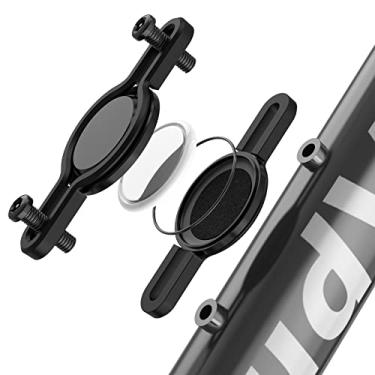 Imagem de CloudValley Suporte de bicicleta Airtag, rastreador de GPS de bicicleta oculta, suporte de liga de alumínio anti-roubo e capa protetora à prova d'água para PC rígido para suporte universal de garrafa (parafusos de segurança incluídos)