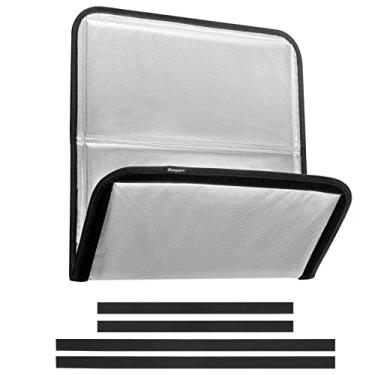 Imagem de BougeRV Capa de ventilação para claraboia, película de alumínio dobrável de ambos os lados, isolamento de domo para trailer, 63 x 40 cm, serve para abertura de claraboia de trailer de 35,5 x 55,8 cm,