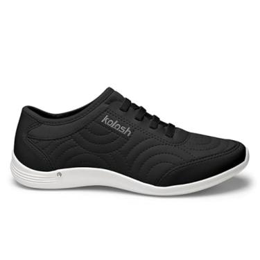 Imagem de Tênis Feminino Kolosh Casual Calce Fácil C3183 Preto/Branco 34