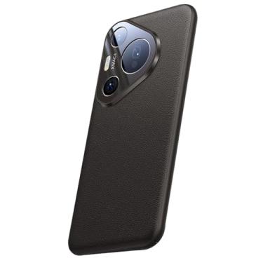 Imagem de LTLMYDAM Capa para HuaWei Pura 70 Ultra/70 Pro/70 Pro+/70, capa de couro estilo empresarial, proteção suave antiqueda, capa de telefone ultrafina, marrom, 70 Pro