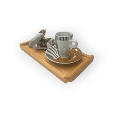 Imagem de Bandeja Bambu Retangular Para Servir E Decorar Com Alça High Ecokitchen 28x13cm - Mimo Style