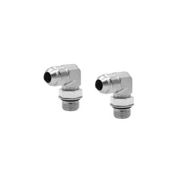 Imagem de BEITERSTOE (Pacote com 2) 6801-08-08-NWO Adaptador de Mangueira Hidráulica Encaixe 1/5.1 cm Macho JIC 37° Flare(3/10.2 cm-16UNF) × 1/5.1 cm Macho Porca Ajustável O-Ring Boss(3/10.2 cm-16UNF)