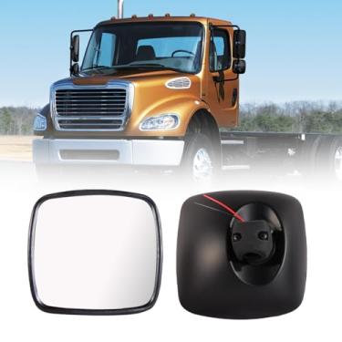 Imagem de Espelho retrovisor preto grande angular retrovisor retrovisor retrovisor inferior aquecido adequado para Freightliner M2 106 112 114SD 2004-2016