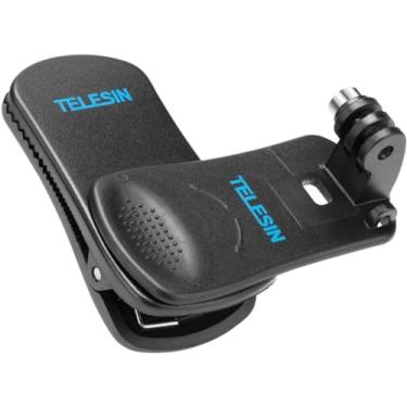 Imagem de TELESIN Suporte de clipe de mochila rotacional 360 para GoPro Hero, Insta360, DJI, AKASO, Xiaomi Yi e Polaroid Cube