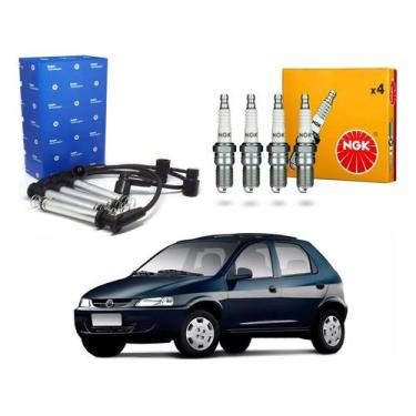 Imagem de Kit Vela Ngk Cabo Celta 1.4 Mpfi 2003 A 2007 - Delphi