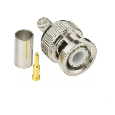 Imagem de Kit 10 Peças Conector BNC Macho para Crimpar RG59