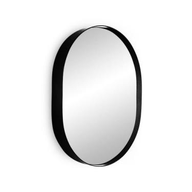 Imagem de Espelho de Vidro Oval 50cm x 40cm com Moldura Premium - Opções de Core
