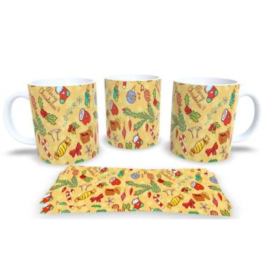 Imagem de Canecas de Porcelana Personalizadas Natal 3 - Estampa Sublimada, Mod.4