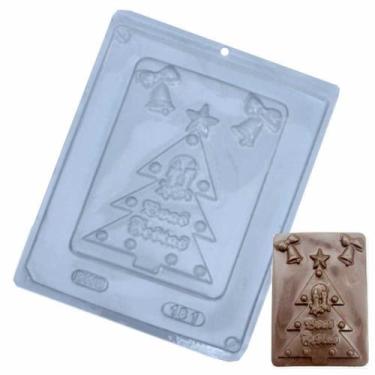 Imagem de Forma Para Chocolate Placa Árvore Natal Ref. 181 - 5 Formas - BWB Emba