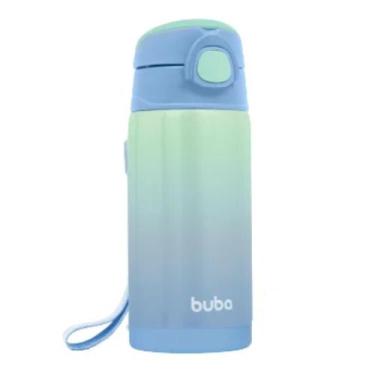 Imagem de Copo Térmico Infantil Garrafa Térmica Inox Parede Dupla com Canudo Bub