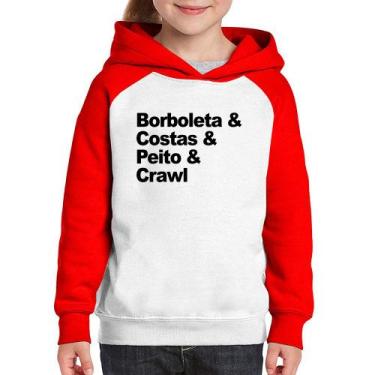 Imagem de Moletom Infantil Borboleta & Costas & Peito & Crawl - Foca na Moda, Br