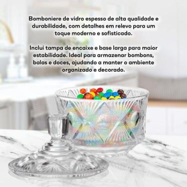 Imagem de Mini Bomboniere Baleiro Em Vidro Elegante Porta Objetos - Gira