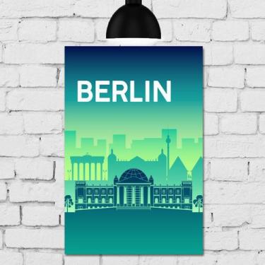 Imagem de Placa Decorativa Cidades MDF Berlin 30x40cm - Quartinhos