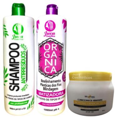 Imagem de Kit Ativo Progressiva Organica Matizadora Juca 2x1l+ Condicionador Ami
