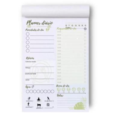 Imagem de Planner do Dia Rotina Diário Daily Organizador 2 Blocos - Impressões P