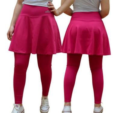 Imagem de Saia Calça Godê Evangélica Moda Fitness Modesta Academia Proteção UV+ 