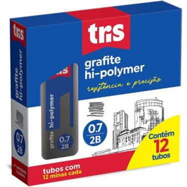 Imagem de Grafite 0.7MM TRIS 2B - 12 Tubos com 12 Minas Cada - Summit