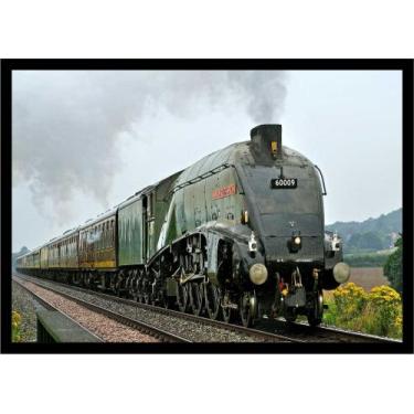 Imagem de Quadro Decorativo Trem Locomotiva Máquinas Paisagem Salas Quartos Escr