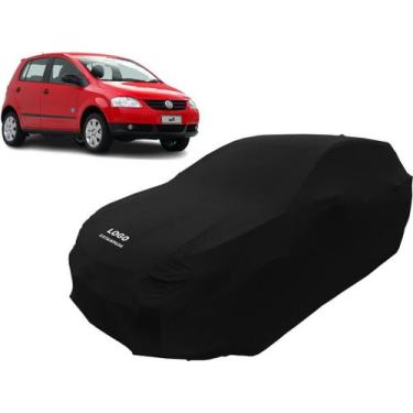 Imagem de Capa Carro Volkswagen Fox Tecido Helanca Lycra Anti Poeira - Mz, Preta