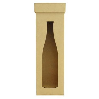 Imagem de Caixa Para Vinho Vazada 32,5x9,5x9,5 Mdf Madeira - ATACADÃO DO ARTESAN