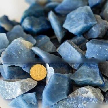 Imagem de 1 kg Pedra Bruto Pra Orgonite Cascalho com 5 cm Quartzo Azul - Cristai