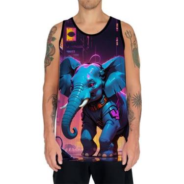 Imagem de Camiseta Regata Tshirt Animais Cyberpunk Elefantes Safari 3 - Enjoy Sh