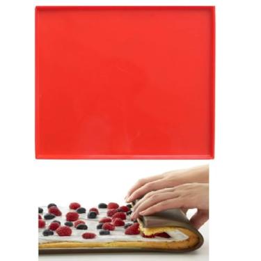 Imagem de Conjunto de 2 assadeiras de silicone em rolo suíço, bandeja de cozimento em rolo suíço, seguro para forno, lava-louças, kit de cozinha